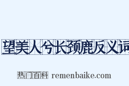 望美人兮长颈鹿反义词是什么意思的图片